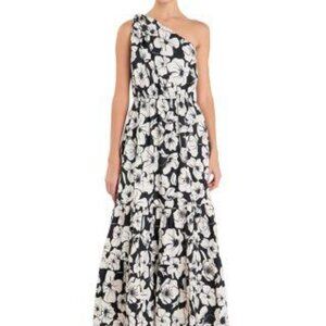 $210 English Factory Women's Floral One Shoulder Long Dress Size M